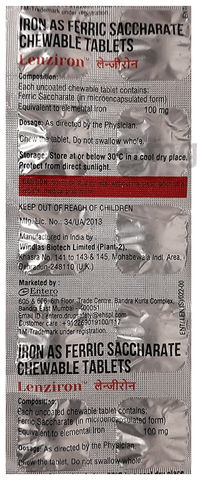 Lenziron Chewable Tablet