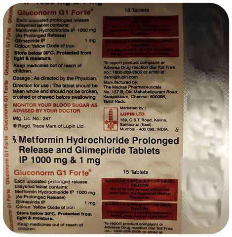 GlUcOnorm-G 1 Forte Tablet PR image