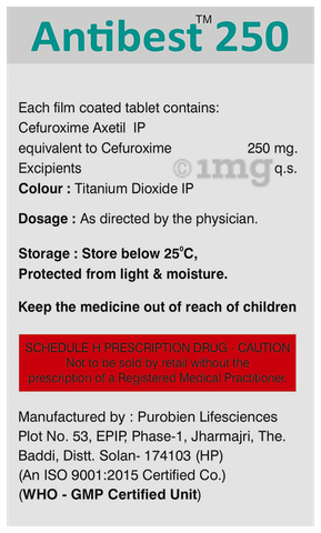 Antibest 250 Tablet image