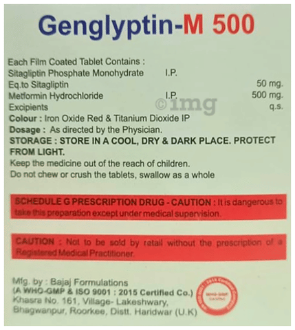 Genglyptin-M 500 Tablet image