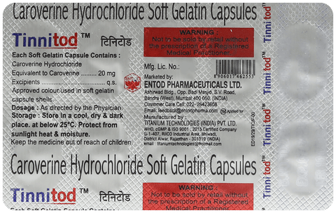 Tinnitod 20mg Capsule image