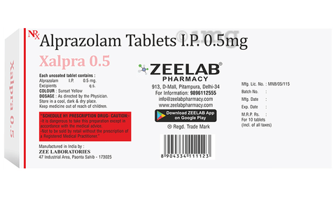 Xalpra 0.5mg Tablet image Xalpra 0.5mg Tablet image