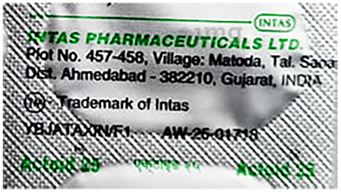 Actoid 25mg Capsule image