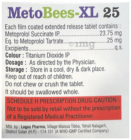 Metobees XL 25 Tablet image Metobees XL 25 Tablet image