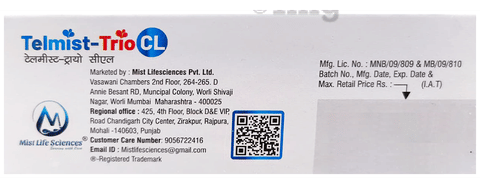 Telmist-Trio CL Tablet image Telmist-Trio CL Tablet image