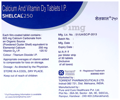 Shelcal -250 Tablet image