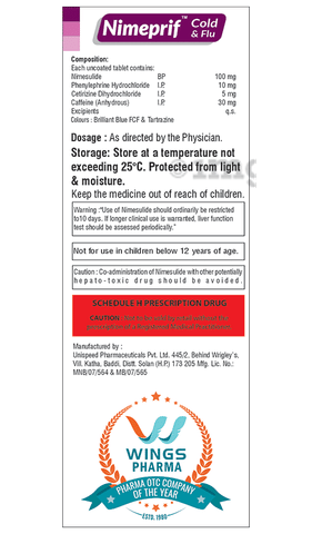 Nimeprif Cold & Flu Tablet image