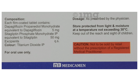 Dapica S 5/50 Tablet image Dapica S 5/50 Tablet image