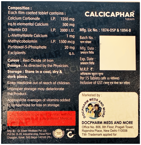Calcicaphar Tablet image