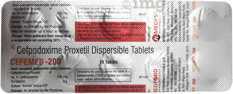 Cefemed 200 Tablet DT image Cefemed 200 Tablet DT image