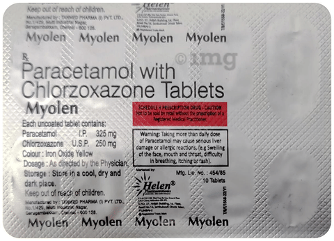 Myolen 325mg/250mg Tablet image Myolen 325mg/250mg Tablet image