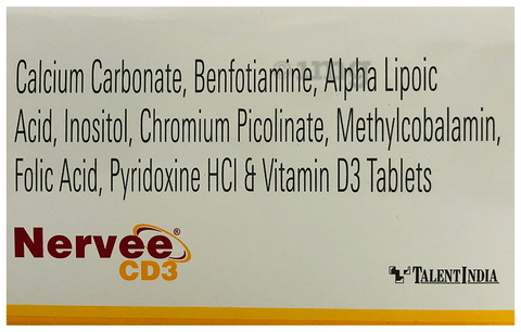 Nervee CD3 Tablet View Uses Side Effects Price and Substitutes 1mg