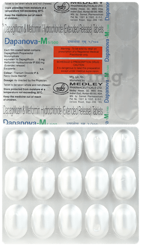 Dapanova M 5mg/500mg Tablet