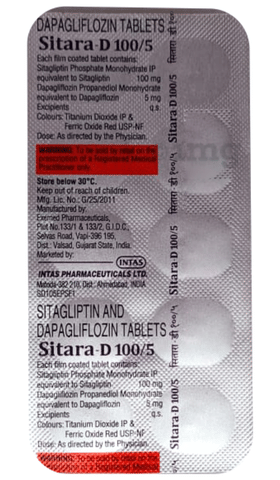 Sitara-D 5mg/100mg Tablet image Sitara-D 5mg/100mg Tablet image
