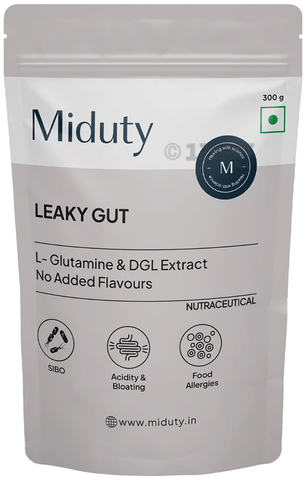 Miduty Leaky Gut Support | L-Glutamine, Acidity, Bloating, Digestion  ,Probiotic Powder: Buy packet of 300.0 gm Powder at best price in India