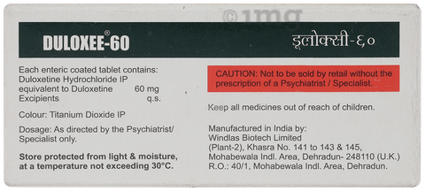 Duloxee 60mg Tablet image
