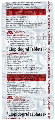 Clopiplat 75 Tablet image