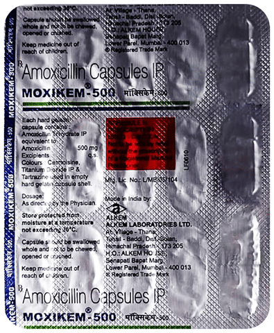Moxikem 500mg Capsule image Moxikem 500mg Capsule image