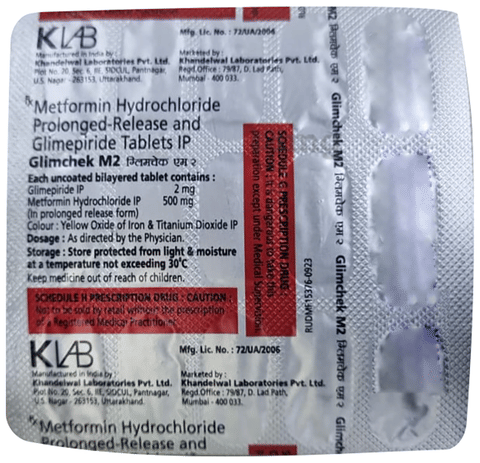 Glimchek M 2 Tablet PR image Glimchek M 2 Tablet PR image