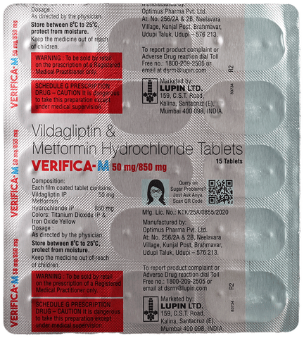 Verifica-M 50mg/850mg Tablet image