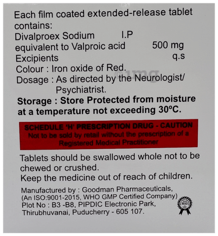 Divasan ER 500 Tablet image