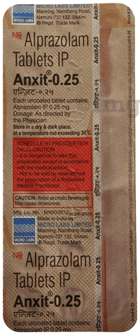 ANXIT 0.25mg Tablet image