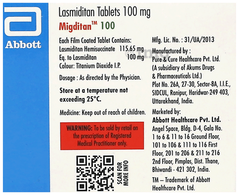 Migditan 100 Tablet image
