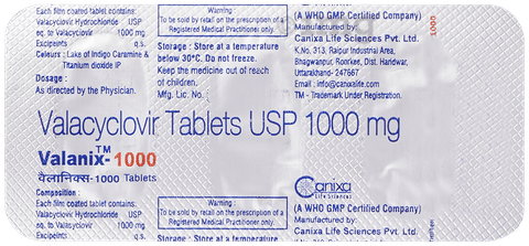 Valanix 1000mg Tablet image