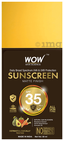 WOW Skin Science Sunscreen Matte Finish SPF 35 PA Buy bottle of 50.0 ml Lotion at best price in India 1mg