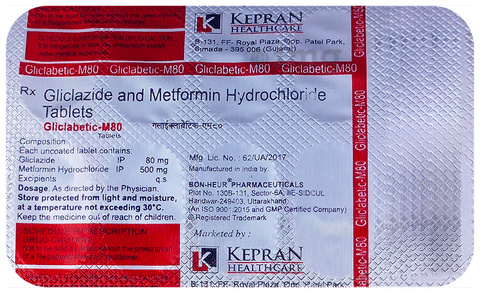 Gliclabetic-M80 Tablet image