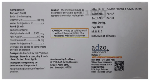 Adzovit 12 Combipack Injection