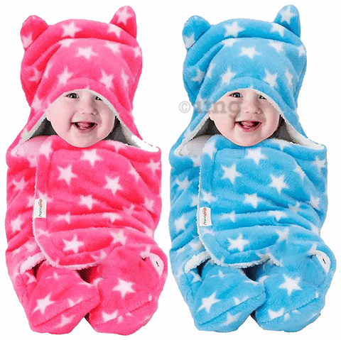 Oyo Baby Blanket Wrapper Sleeping Bag Star Pink Star Blue: Buy