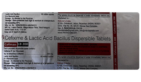Cefmax-LB 200 Tablet image