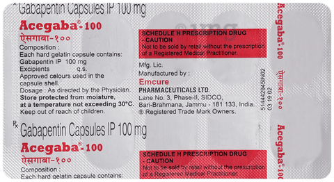 Acegaba 100 Capsule image