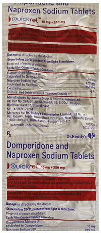 Quickrel 250mg/10mg Tablet image
