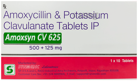 Amoxsyn CV 625 Tablet image Amoxsyn CV 625 Tablet image