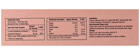 Aurova S-Acetyl Glutathione & Liposomal Vitamin C Oral Powder Sachet (2gm  Each): Buy box of 15.0 Sachets at best price in India