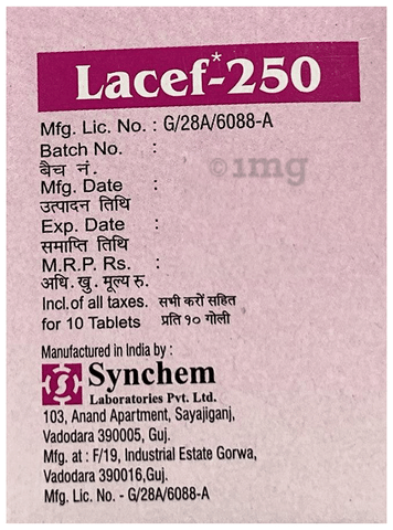 Lacef 250 Tablet image