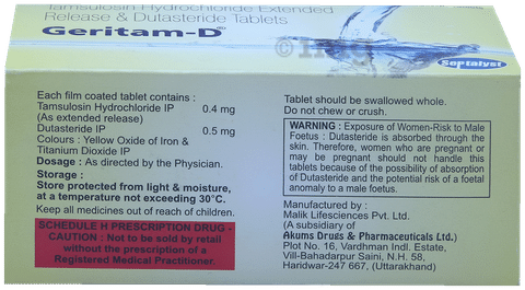 Geritam D 0.4mg/0.5mg Tablet