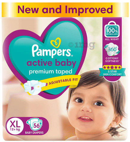 Pampers Taped Active Baby Diaper XL