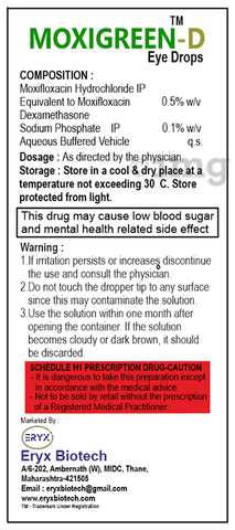 Moxigreen-D Eye Drop (Preservative Free)
