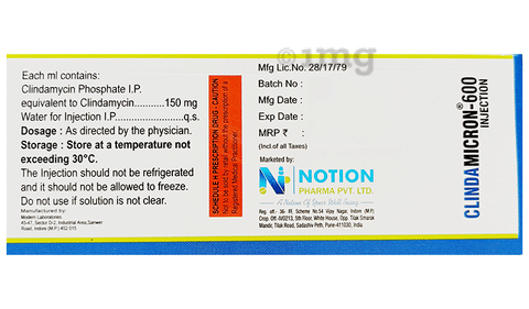 Clindamicron 600 Injection image Clindamicron 600 Injection image