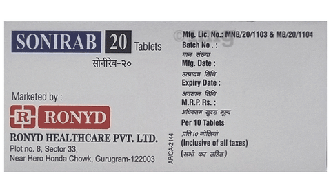 Sonirab 20 Tablet image Sonirab 20 Tablet image