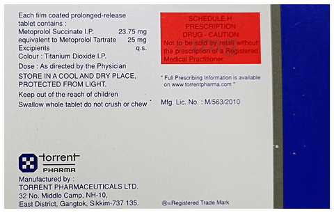 Tolol -XR 25 Tablet image Tolol -XR 25 Tablet image