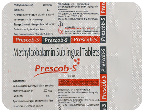 Prescob-S Sublingual tablet image Prescob-S Sublingual tablet image