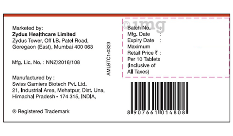 Amlodac B 5mg/5mg Tablet image