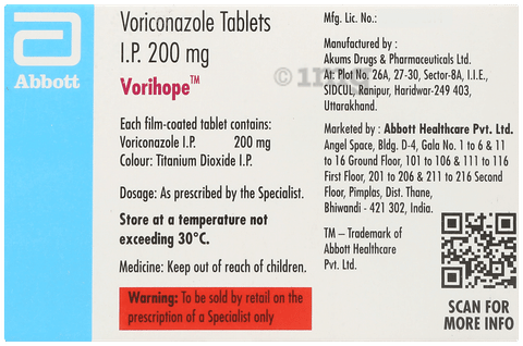 Vorihope 200mg Tablet image