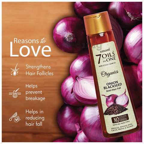 Emami 7 Oils in One Non Sticky Hair Oil Onion Black Seed Buy