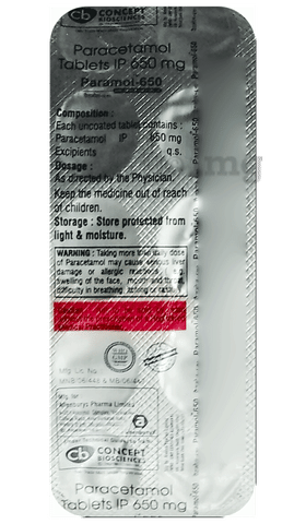 Paramol 650 Tablet image