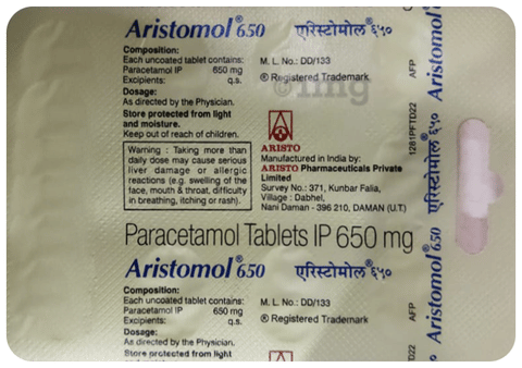 Aristomol 650 Tablet image Aristomol 650 Tablet image